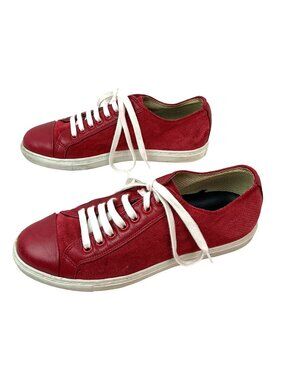 Jennifer Tattanelli Firenze Low Top Suede & Leather Lace-Up Sneakers Womens 6.5-